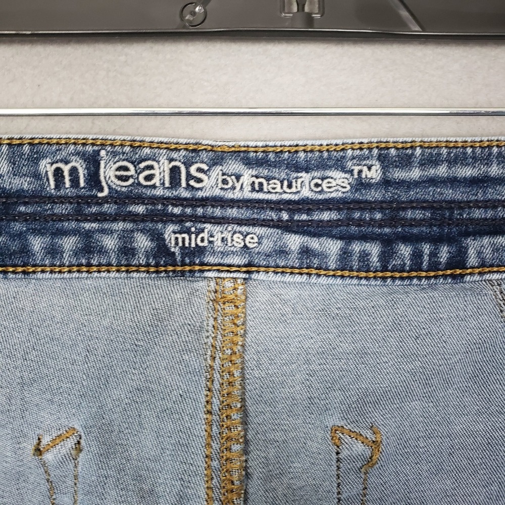 Maurices M Jeans Size 14W Mid-Rise Skinny Jeans Stretchy Denim Dark Wash Classic - Picture 3 of 9